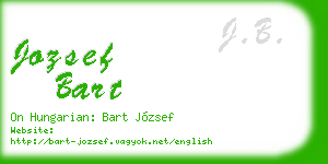 jozsef bart business card