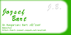 jozsef bart business card